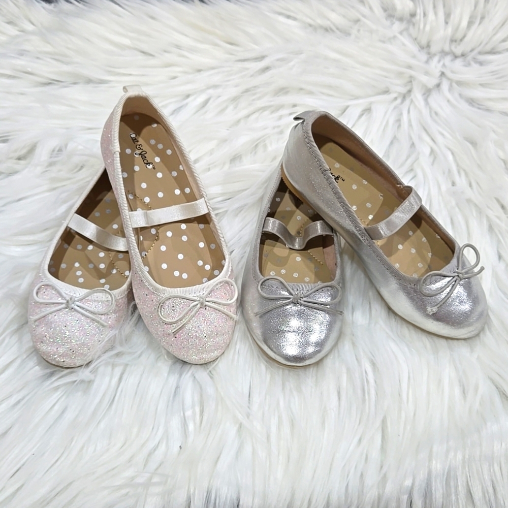 Cat & Jack lot of 2 girls dress shoes- size 10